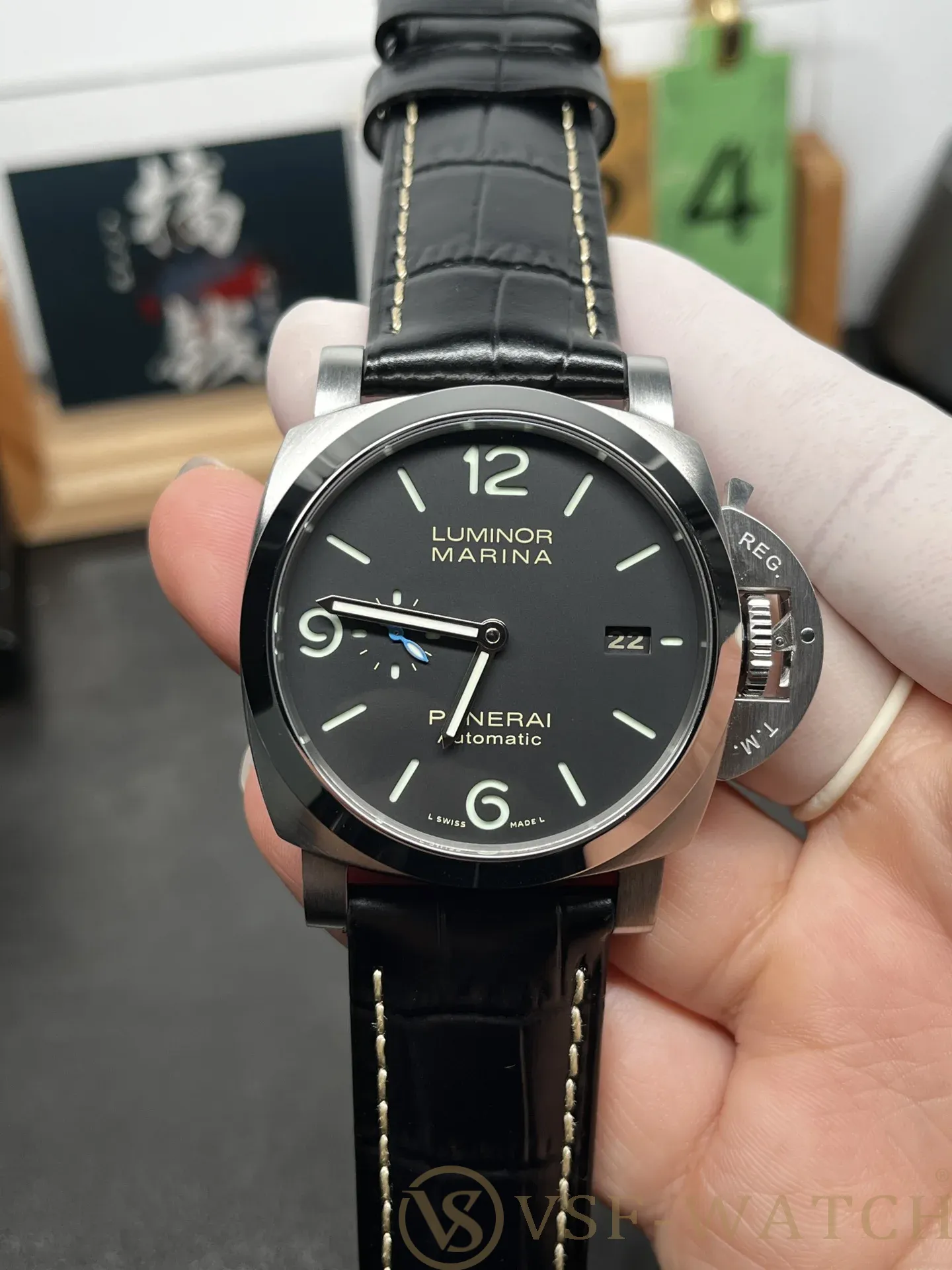 VSF Watch Panerai Luminor Marina 44mm Black Dial Luminous Ar