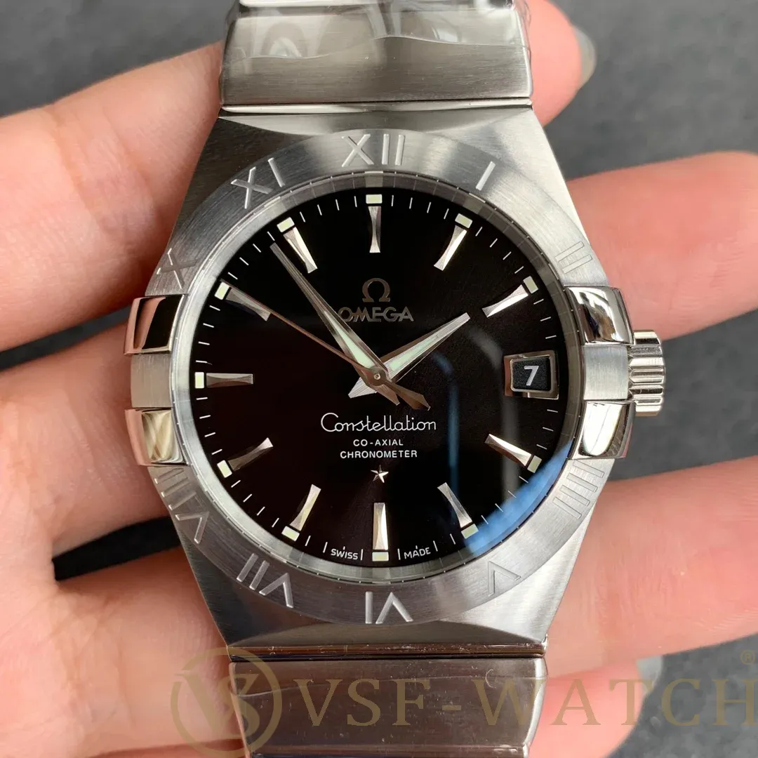 VSF Watch Factory Omega Constellation 38mm Black Sunburst Di