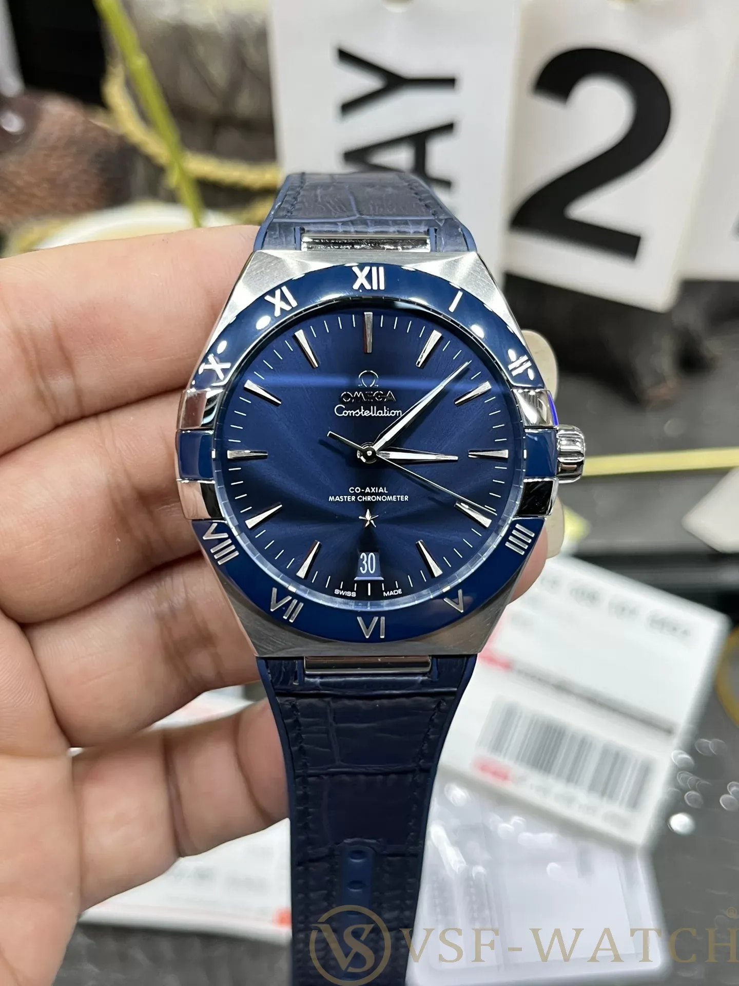 VSF Watch Factory Omega Constellation 41mm Steel Blue Cerami