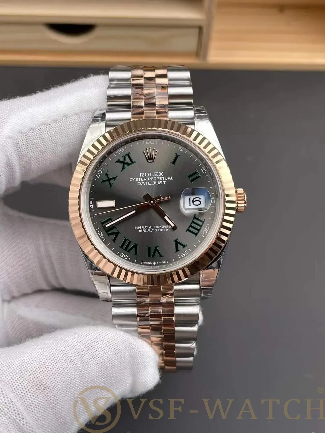 VSF Watch Factory Rolex Datejust 41 Slate Grey”Wimbledon”Two