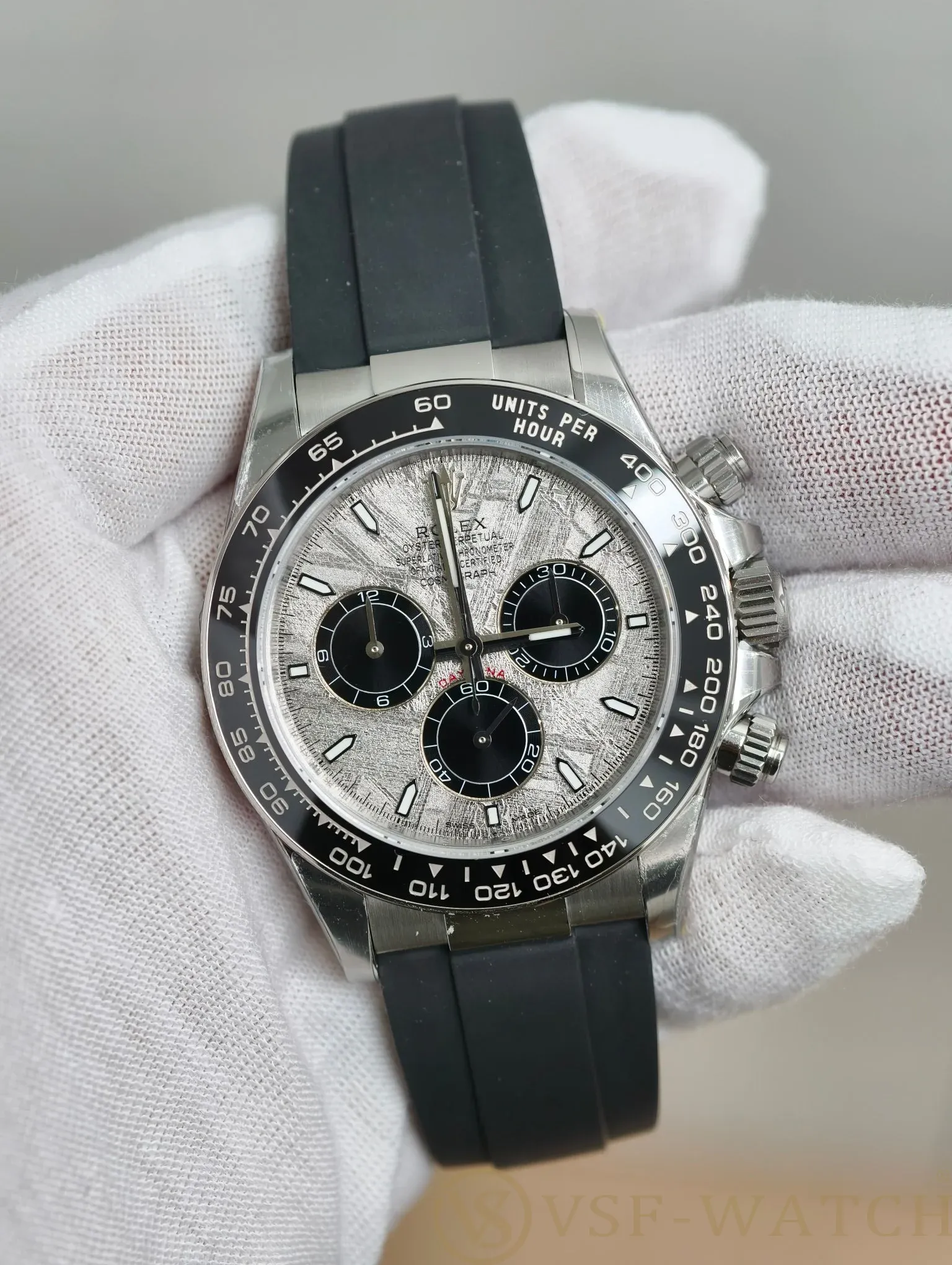 VSF Watch Factory Rolex Daytona 40mm White Gold Meteorite Di