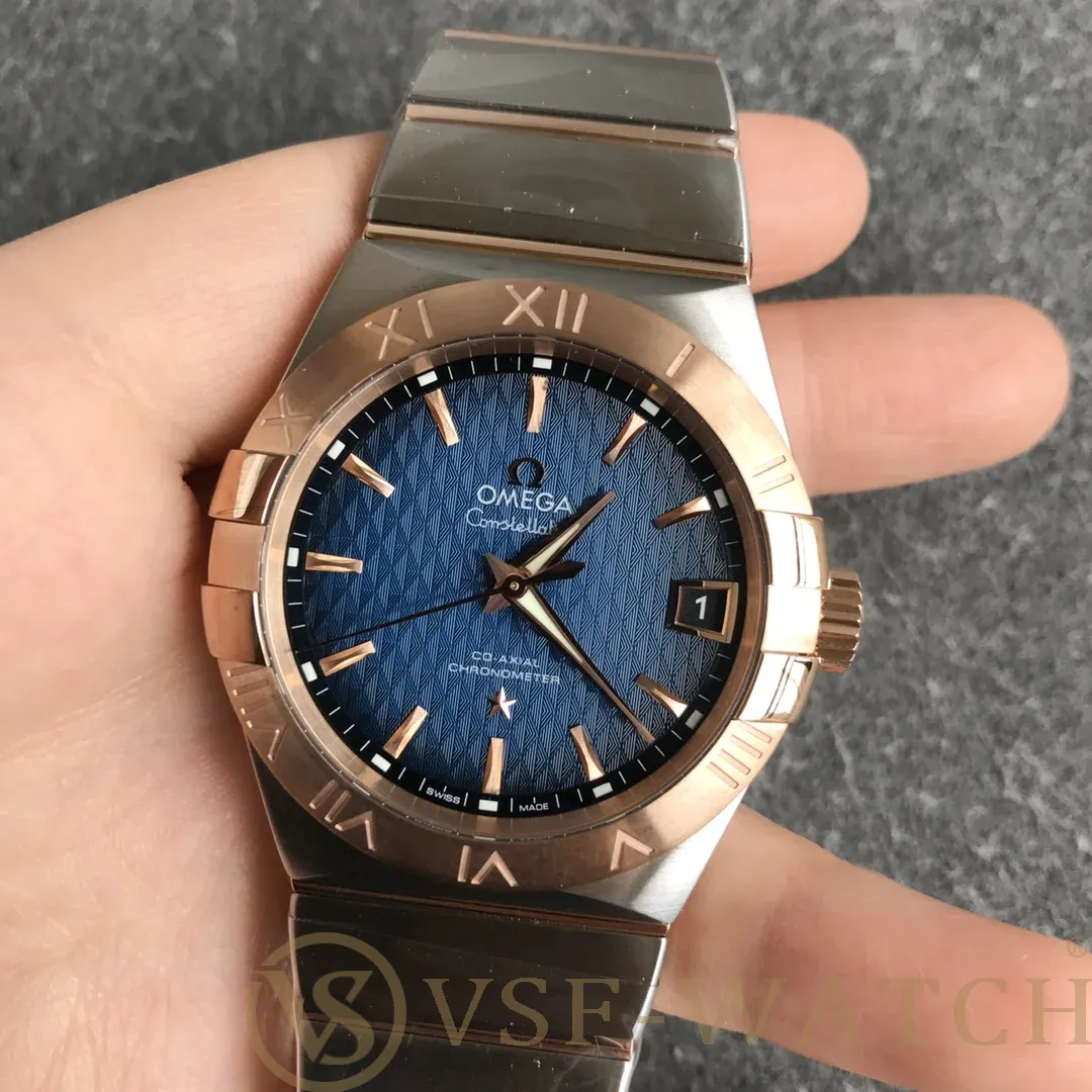 VS Factory Omega Constellation Co-Axial 38mm Two-Tone Blue P