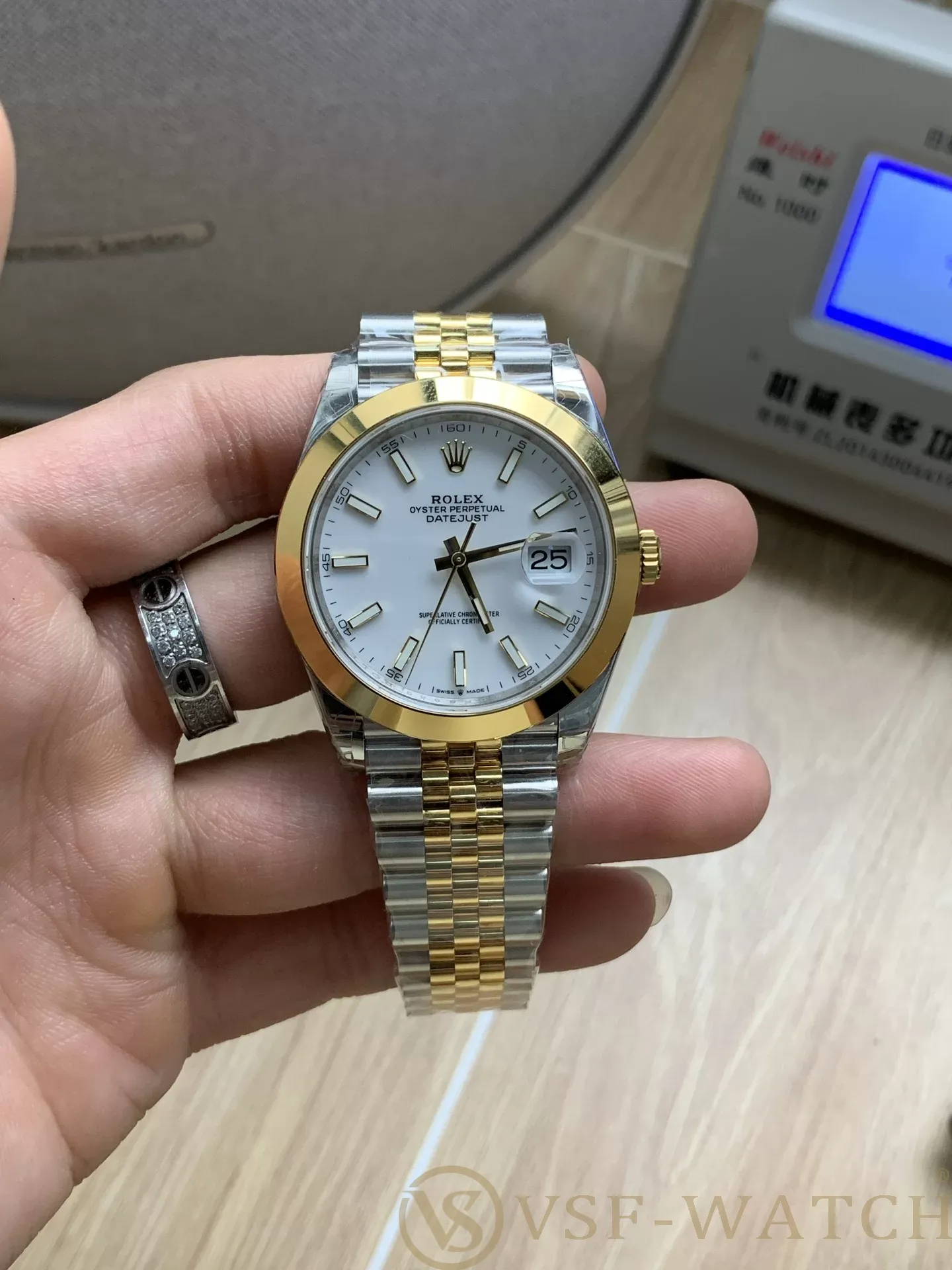 VS Factory Rolex Datejust 41mm Two-Tone Yellow Gold White Di