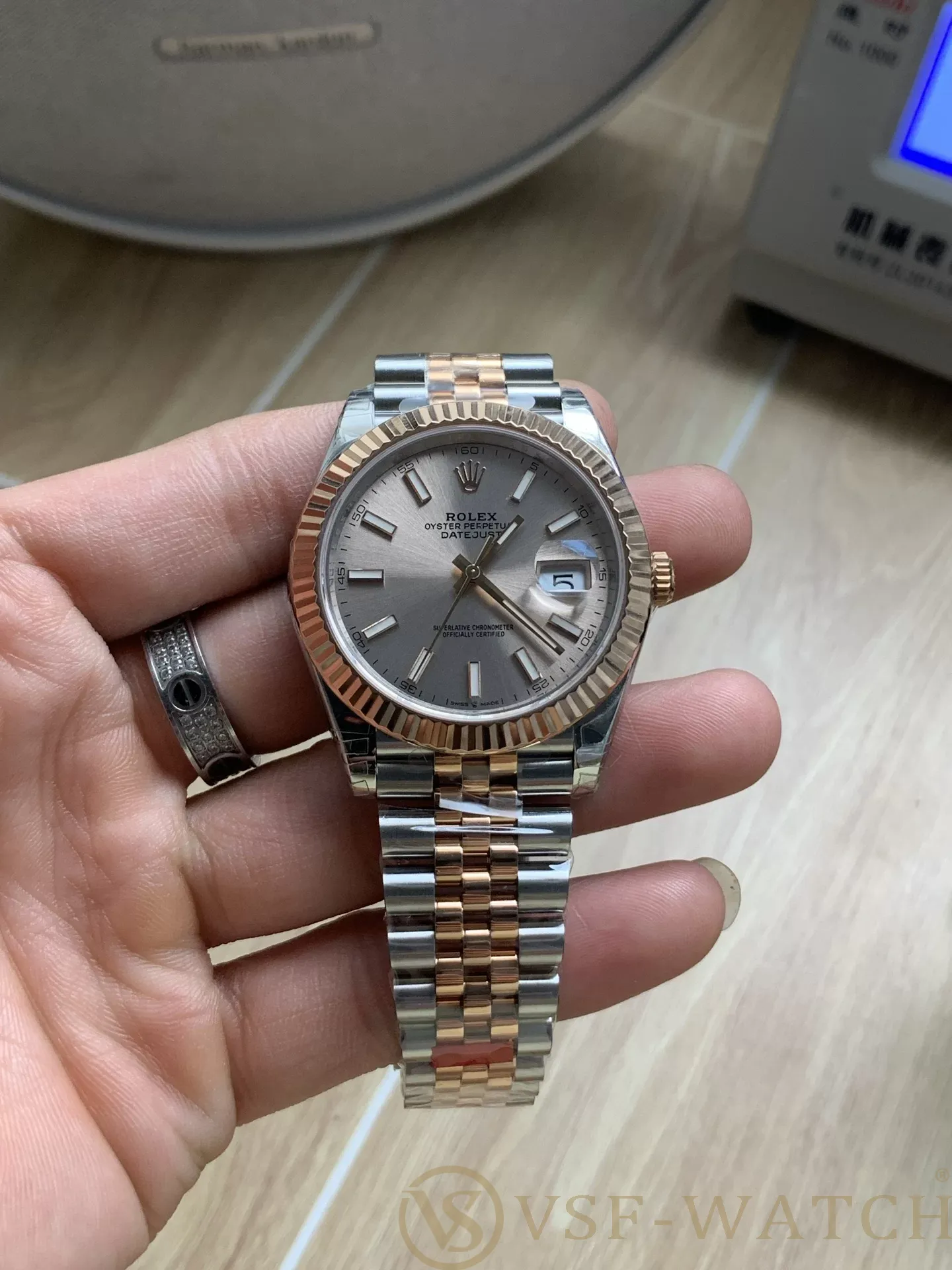 VS Factory Rolex Datejust 41mm Two-Tone Rose Gold Sunburst S