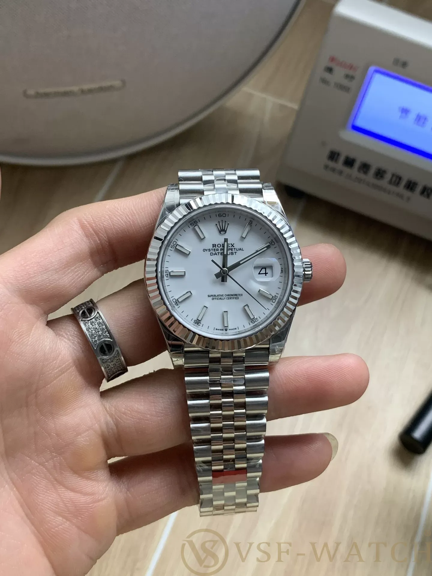 VSF Watches Rolex Datejust 41mm Pure White Dial Fluted Bezel