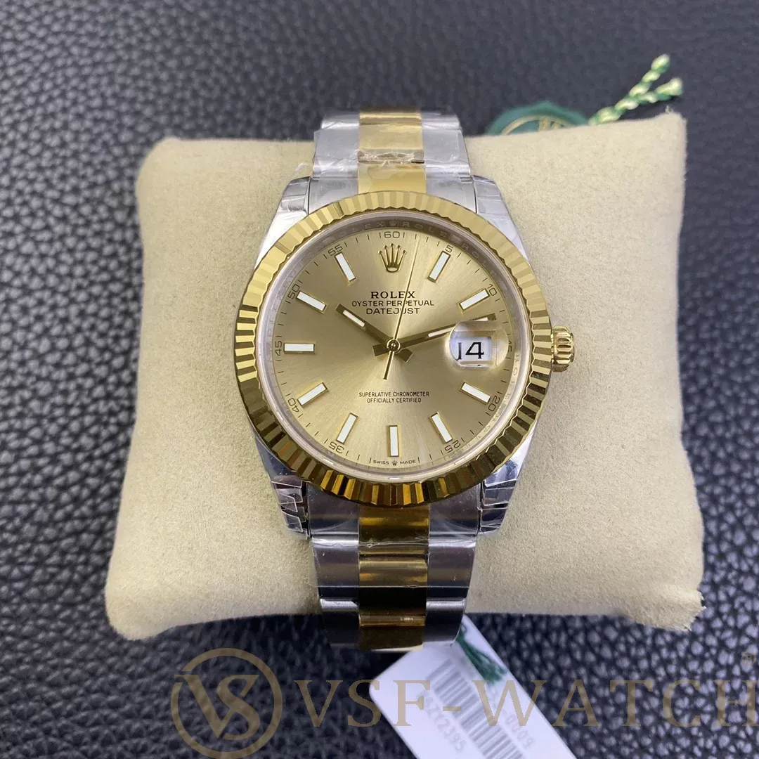 VSF Watch Rolex Datejust 41mm Two-Tone Yellow Gold Champagne