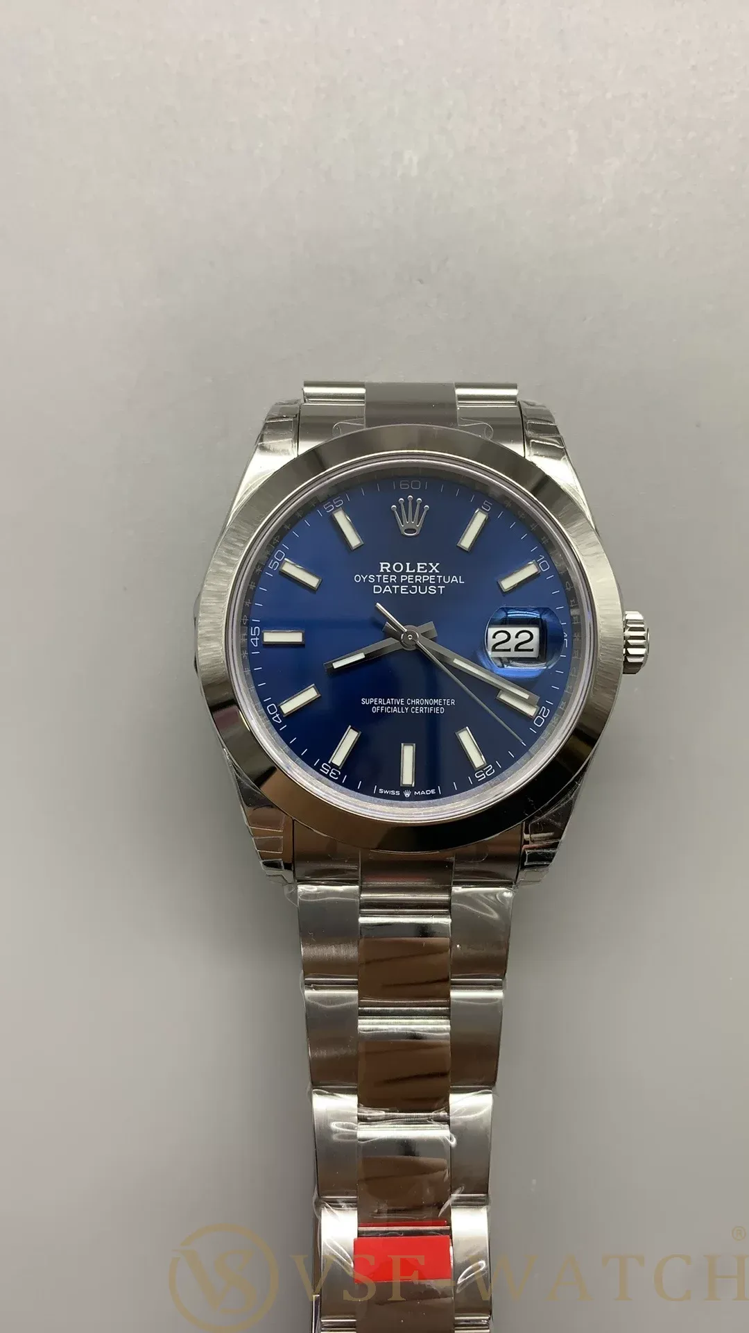VS Factory Rolex Datejust 41mm Blue Sunburst Dial Smooth Bez